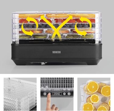 Дегидратор на 5 полок, 420 Вт N8WERK