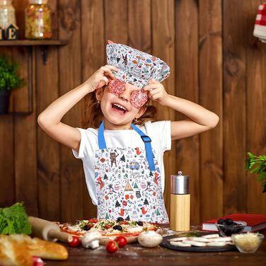 Фартук кухонный для детей с шапкой шеф-повара 38,5 х 70 см Chstarina