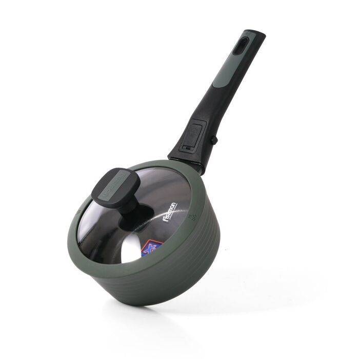 Ковш Fissman BRILLIANT 16x7,5см/1,3л со съемной ручкой и стеклянной крышкой (14380)