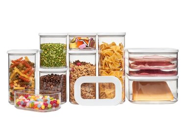 Набір ємностей для зберігання 9 предметів білих Modula Mepal