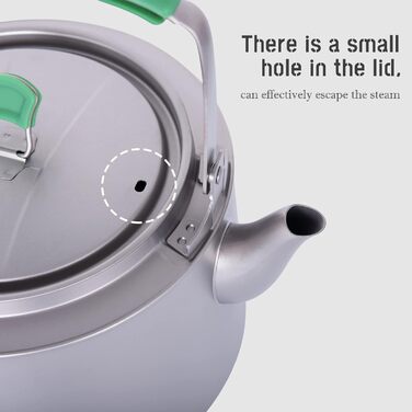 Кемпінговий титановий чайник  1200 мл. iBasingo