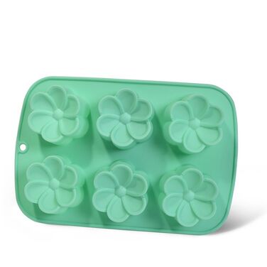 Форма для выпечки Fissman 6 кексов Цветы 26,5x17x3 см (6657)