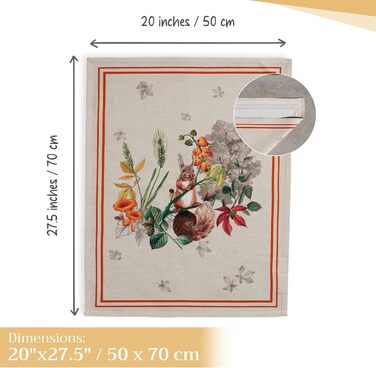 Набір з 3 багатоцільових кухонних рушників Maison d&39 Hermine Сільське Різдво зі 100 бавовни Барні рушники День подяки/Різдво (50 см x 70 см) (12 - Recolte)