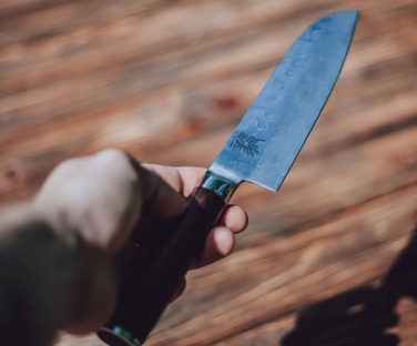 Ніж із дамаської сталі 17 см Santoku professional GRILLI