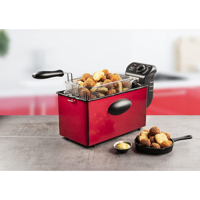 Масляная фритюрница Bestron 3,5 литра, 2000 Вт, красный Bestron