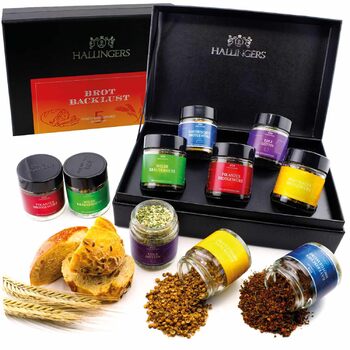 Класичний набір спецій Hallingers - 1 - Подарунковий набір спецій ручної роботи, 12 спецій з усього світу (Набір) - Літній подарунок та ідеальний подарунок для барбекю Подарунок для нової домівки &quotВітання та дружба&quot Класичні спеції., 12 спецій (73
