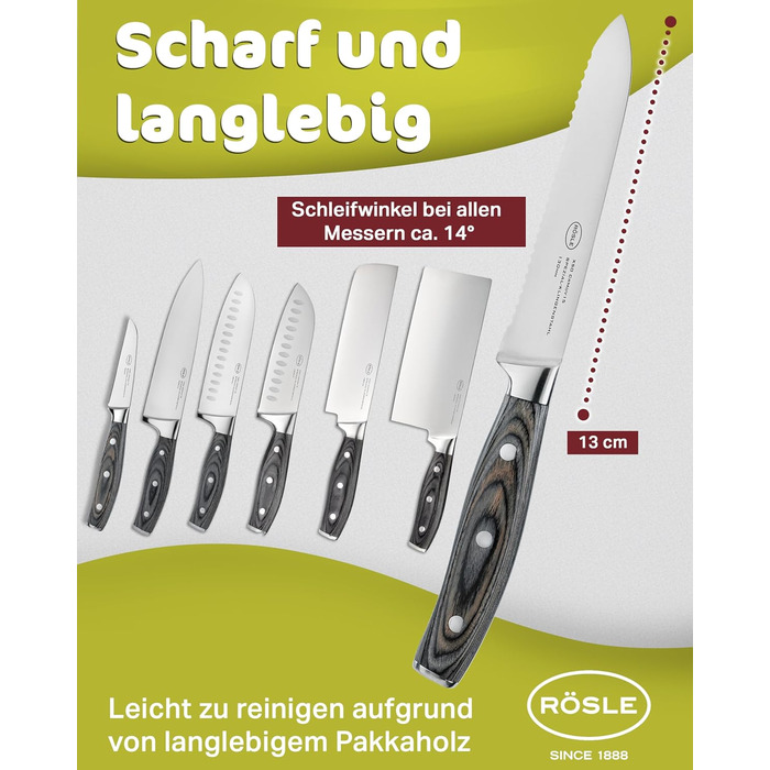 Ніж універсальний 13 см Wolfgrey Rosle