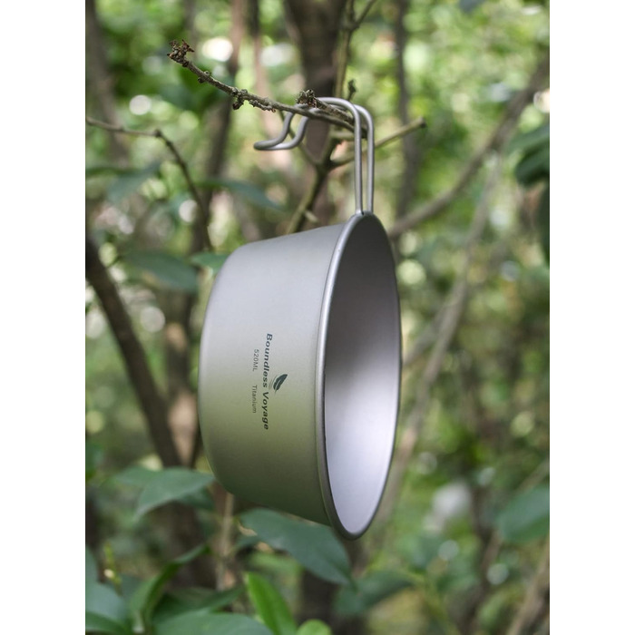 Титановая миска с крышкой для кемпинга 350 мл iBasingo