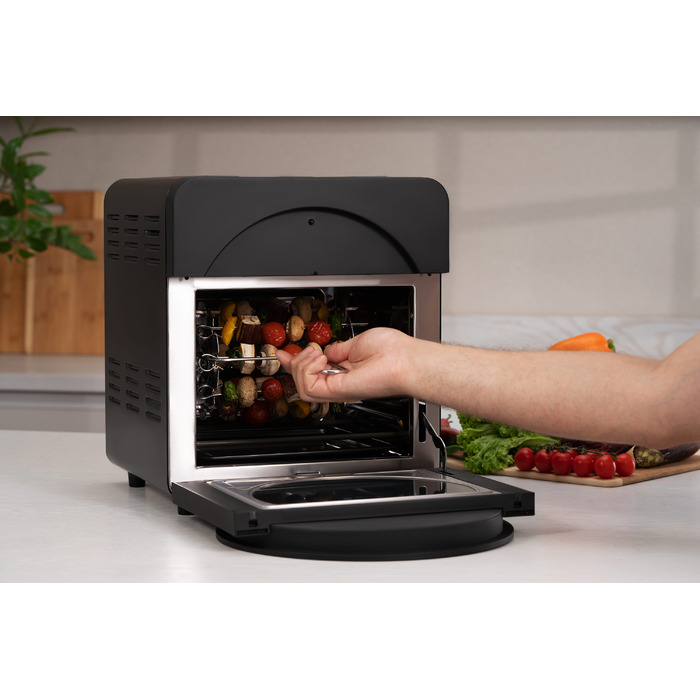 ARDESTO Мультипіч, 1700Вт, об'єм-14.5л, сенсорне керування, 50-220°C, нержав.сталь/пластик, сіро-чорний