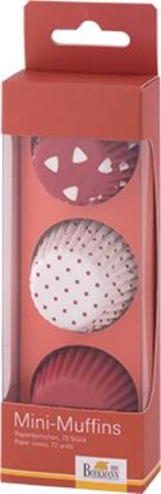 Набір форм для випічки міні-маффинов, 72 шт, 4,5 см, червоний / білий, Colour Splash RBV Birkmann