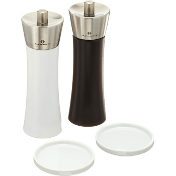 Набор 18 см черно-белый и подставки из фарфора