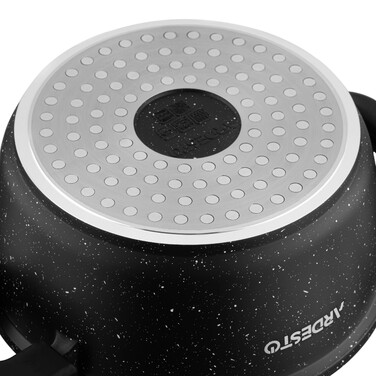 ARDESTO Gemini Anzio Стеклянная крышка сковорода, 1,2 л, Алюминий, Черный