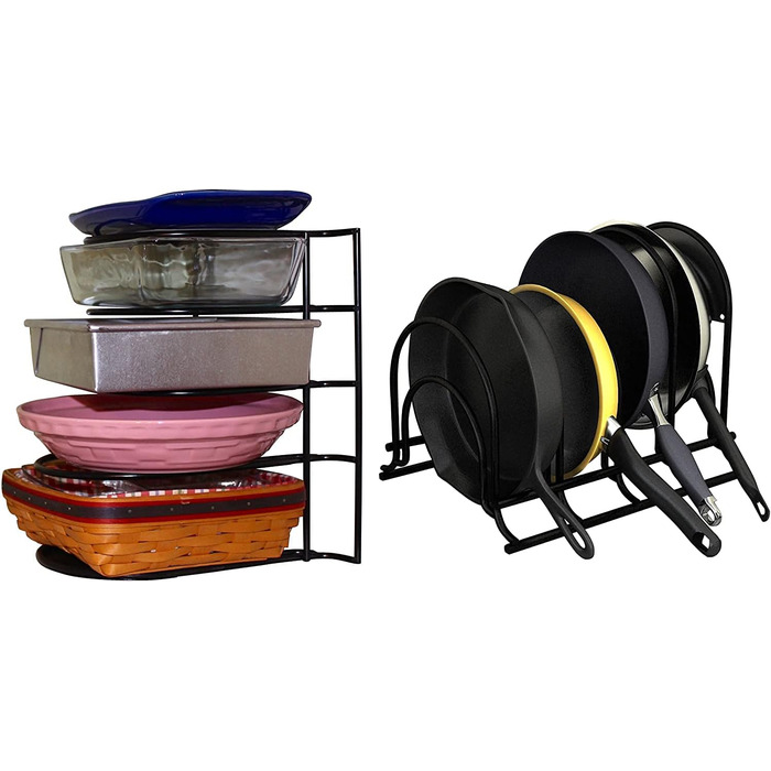 Органайзер для посуду 30 см, 5 полиць, чорний SASONCO
