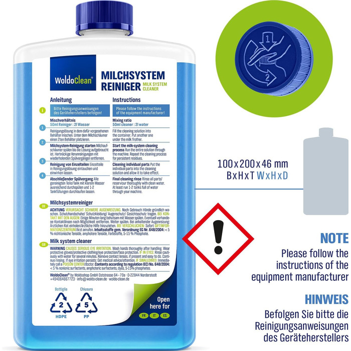 Засіб для очищення молочної системи 750 мл WoldoClean