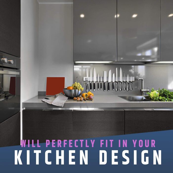 Магнітний тримач для ножів преміум-класу 61 см HMmagnets