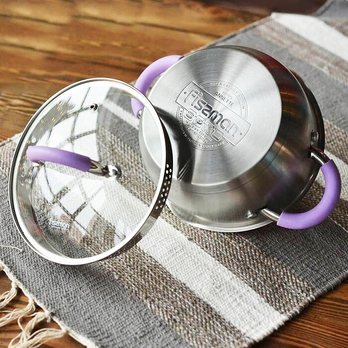 Каструля Fissman ANNETTE 18x9см / 2л зі скляною кришкою (5480)