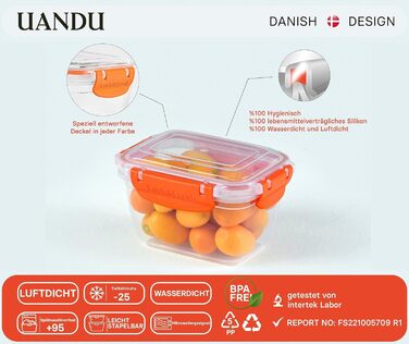 Набір ємностей для зберігання 16 контейнерів uandu