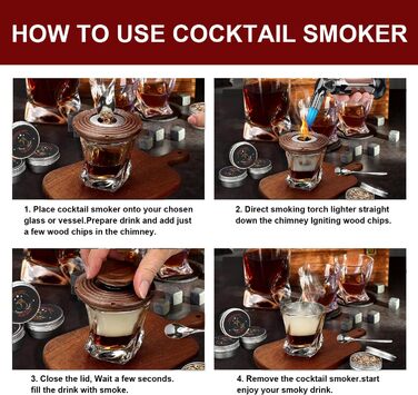 Набір для копчення коктейлів 8 предметів EVEJEG