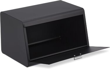 Хлібниця з нержавіючої сталі 34,5 х 23,5 х 20,5 см чорний Relaxdays