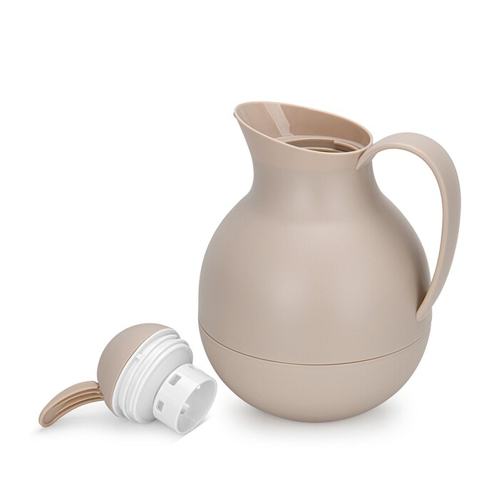 Термоглечик Fissman 1000 мл, колір КОРИЧНЕВИЙ пластиковий корпус зі скляною колбою (19845)