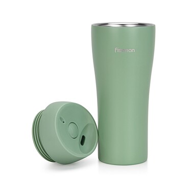 Термокухоль Fissman 420 мл, колір м'ятний нержавіюча сталь (9891)