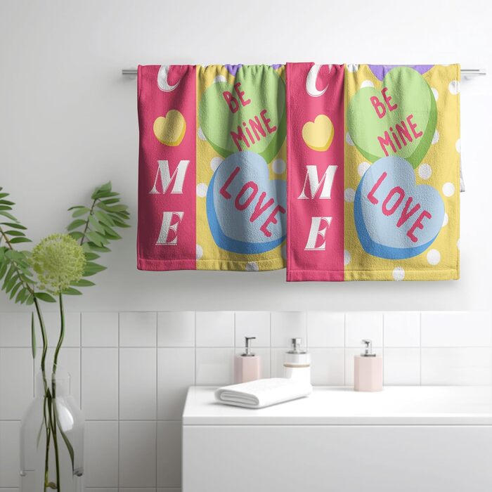 Різдвяні кухонні рушники Kwlegh, рушник для рук, різдвяна ялинка, цукерка-тростина, сніжинка, рушник для пальців, набір з 2 шт. , милий чоловічий банний рушник, високопоглинаючі рушники, 36 x (цукрові серця)