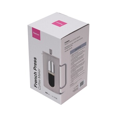 Заварювальний чайник Fissman з поршнем 600 мл скляна колба (9145)