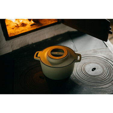 Каструля чавунна Fiskars Norden 4л колір кропива (1071128)