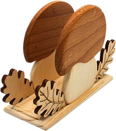 Деревянный держатель для салфеток 13 x 4 x 8 см Dekohelden24