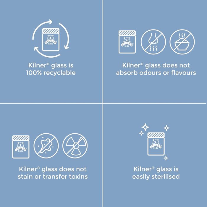 Набор баночек для детского питания 190 мл, 6 предметов Kilner
