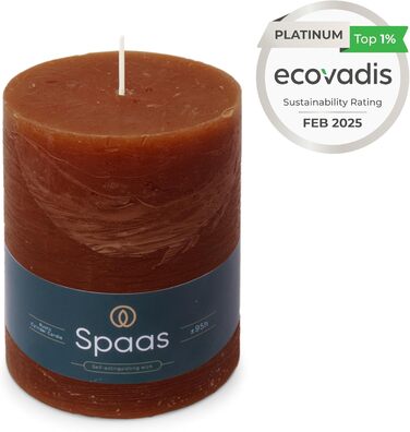 Свічка Spaas Rustic Pillar, 100/130 мм, 95 год, чорна (бордо)