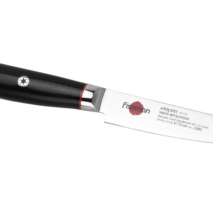 Універсальний ніж Fissman KENSEI MITSUYOSHI 13 см сталь DAMASCUS (2592)