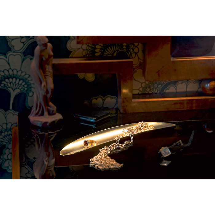 Блюдо 5,3x1,6x27,5 см золоте Ellipse Alessi