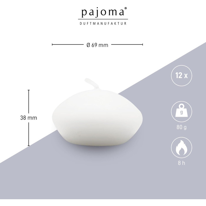 Плаваючі свічки 12 шт. 80 г pajoma