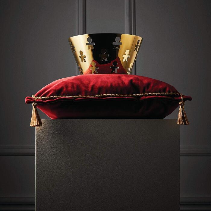 Ваза для фруктов 23х12,2 см, позолоченная Girotondo Alessi