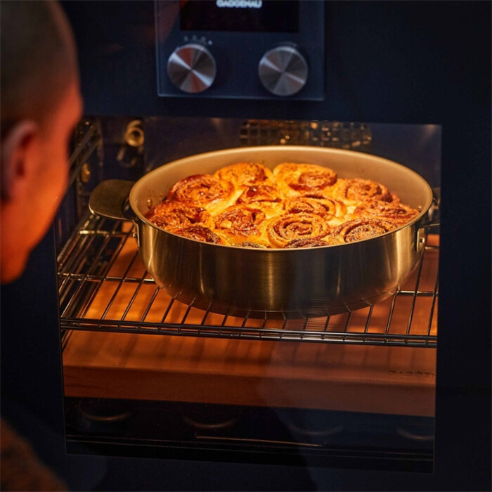 Сотейник глибокий Fiskars All Steel 28 см матовий (1064749)