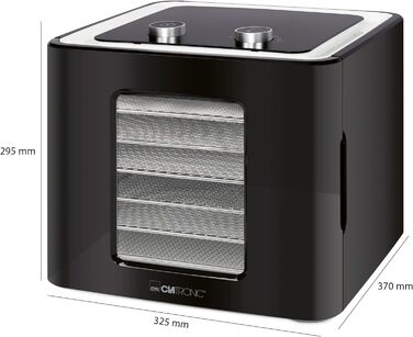 Дегідратор на 6 полиць, 450 Вт, чорний Clatronic