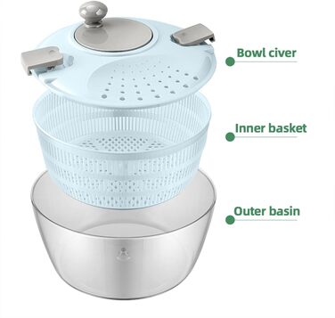 Спиннер для салата с контейнером для хранения, 24 см YeRan