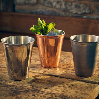 Стакан металлический 380 мл, конусный с бисером, Vintage Steel, GenWare