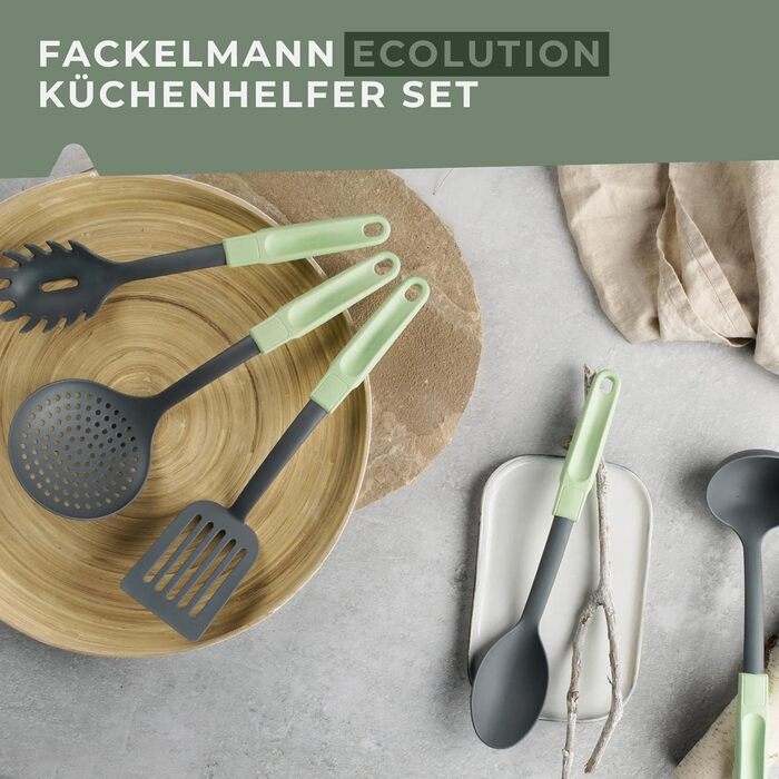 Лопатка із щілинами 33,5 см сіро-зелена Ecolution Fackelmann