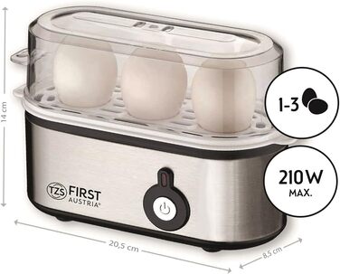Електрична яйцеварка 210 Вт, 3 яйця TZS First Austria