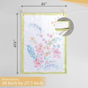 Набір із 3 багатоцільових кухонних рушників Maison d&39 Hermine Rural Christmas, 100 бавовна Барні рушники День подяки/Різдво (50 см x 70 см) (27 - Райський острів)