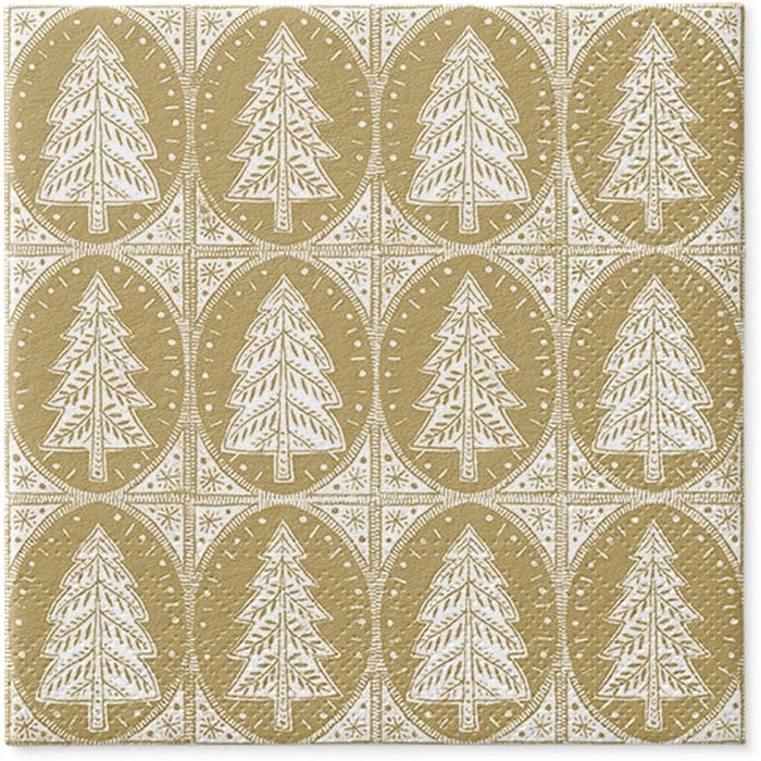 Серветки 3-шарові (33 x 33 см) 20 шт. Різнокольорові паперові серветки, ідеальні для різдвяного столу Серветки - Різдво, зима, зірки, сніг, сніговики (візерунок ялинки)