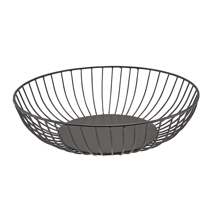 Корзина 27*7 см, черная, металлическая, GenWare