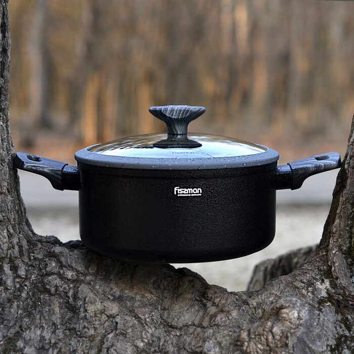 Кастрюля со стеклянной крышкой 24 см 4,7 л CHARM STONE Fissman