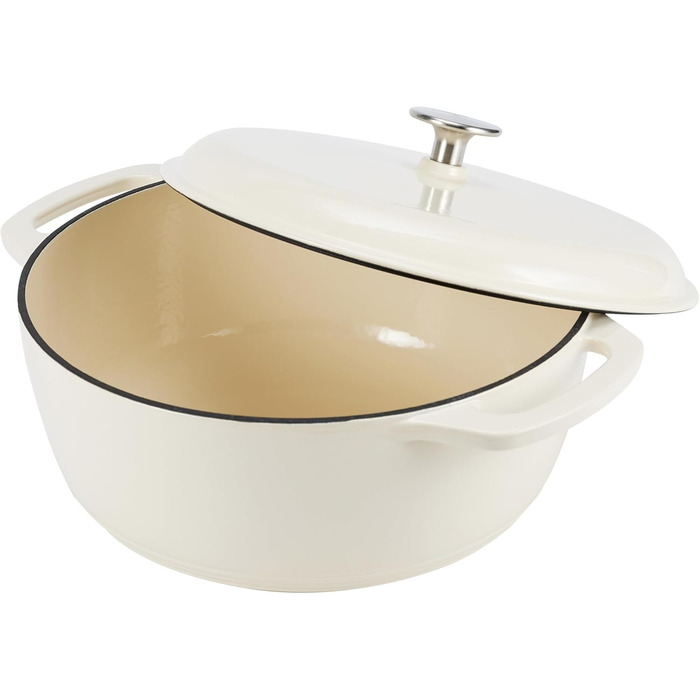 Чавунна форма для запікання Kitchen-Profi Basics круглої емальованої форми (біла, 4,1 л)