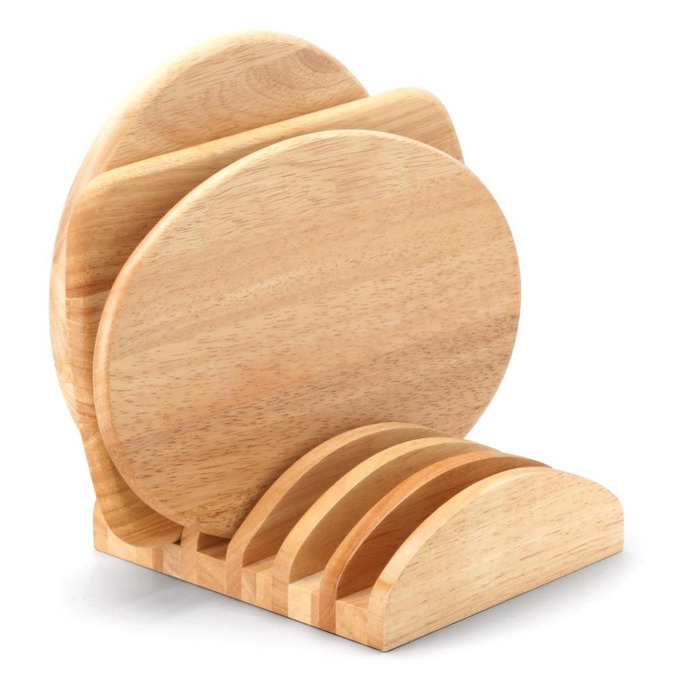 Підставка для обробних дощок, каучукове дерево 20,5 х 18 см Continenta