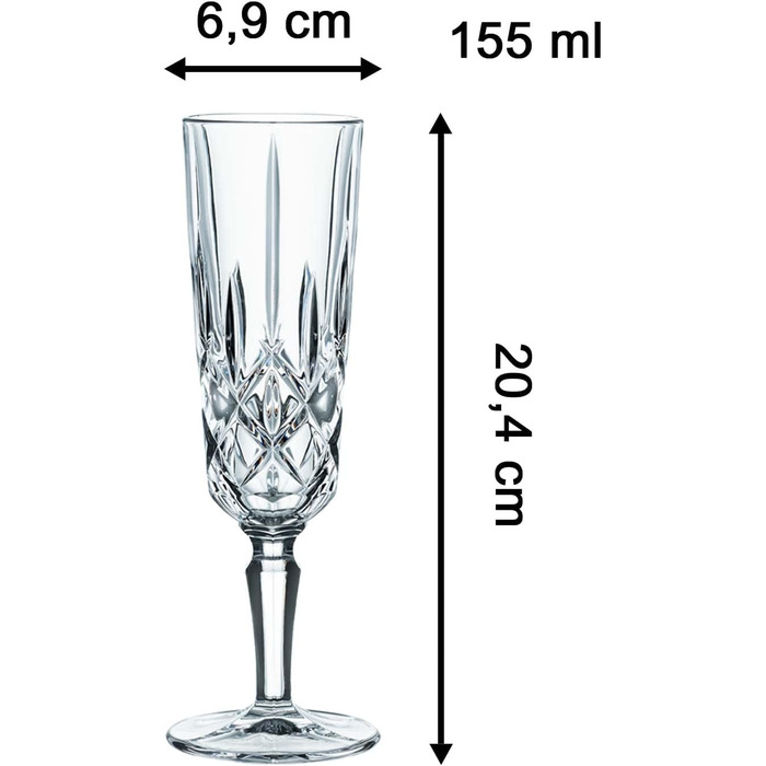 Набір келихів для шампанського 155 мл, 6 предметів, Noblesse Nachtmann