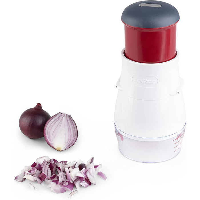 Класична овочерізка Zyliss E910012 Zig Zig, пластик/нержавіюча сталь, білий/червоний, цибулярізка, овочерізка, універсальний подрібнювач, можна мити в посудомийній машині, гарантія 5 років (подрібнювач овочів)