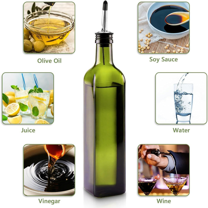 Дозатор для олії та оцту 500 мл, зелений Vialex